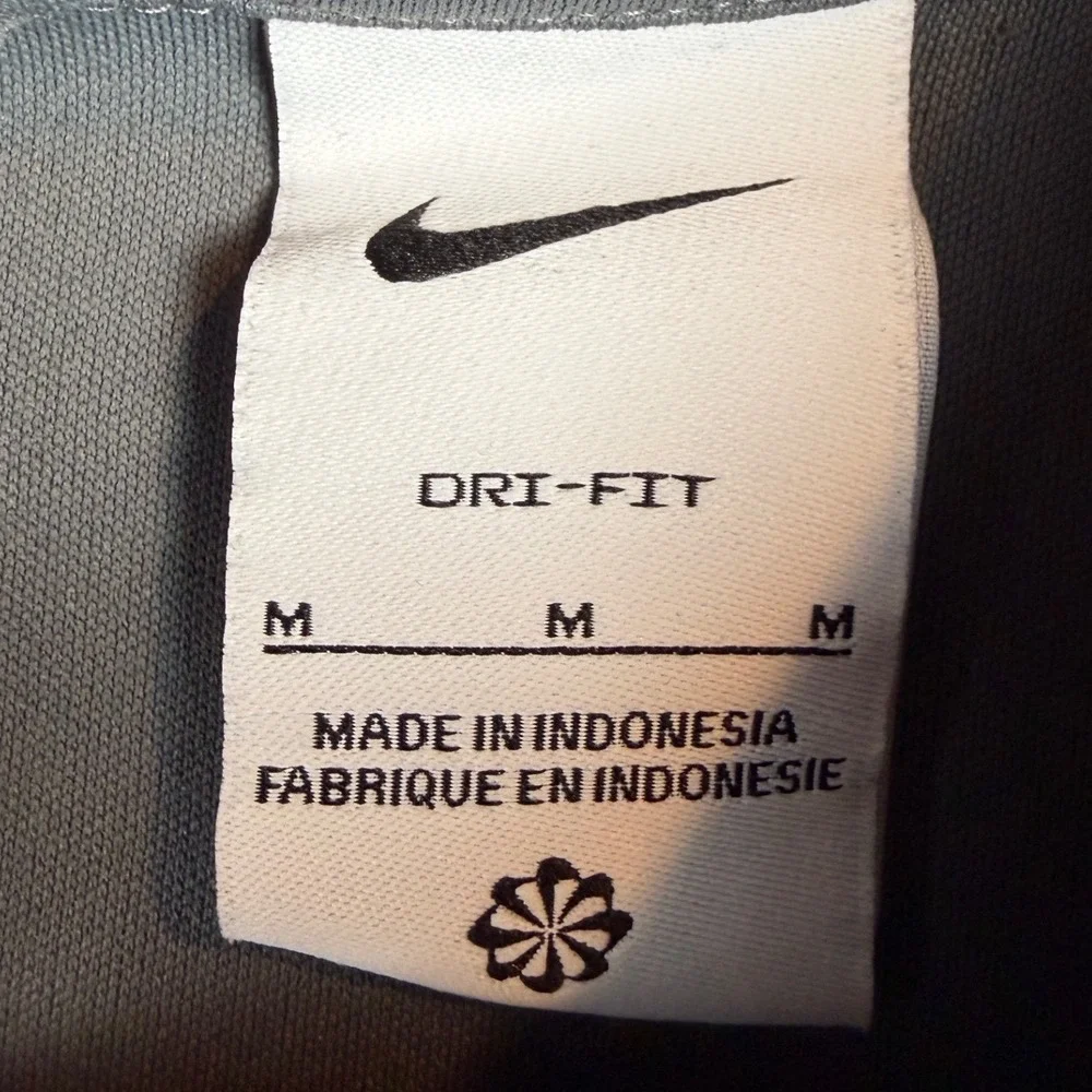 Nike Mens Dri-FIT Track Jacket Grey Orange White Colorblock Full Zip Soccer M